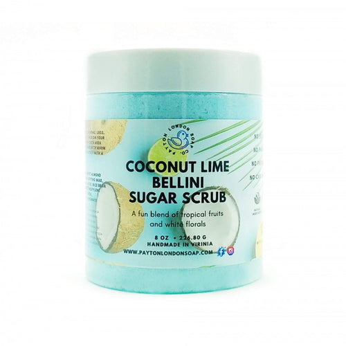 COCONUT LIME BELLINI SUGAR SCRUB - Payton London Soap Co.